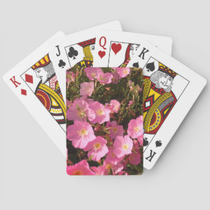 Pink Summer Flowers Photo Playing Cards