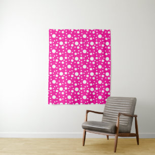 Pink Summer Polka Dots  Tapestry