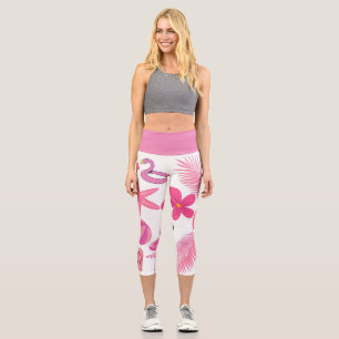Pink summer Shape  Capri Leggings
