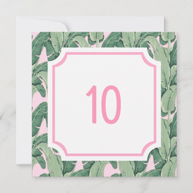 Pink Summertime Glam | Table Number (Front)
