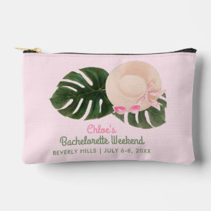 Pink Summertime Tropical Leaves   Bachelorette Bag