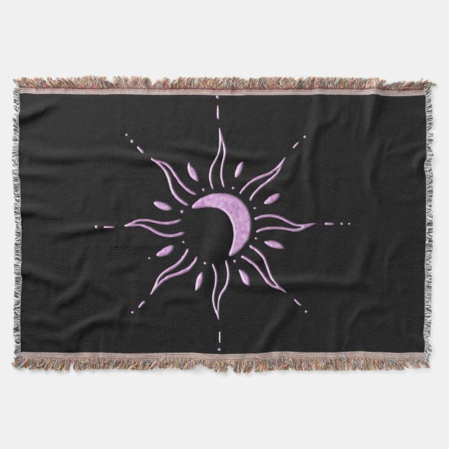 Pink Sun  Throw Blanket (Front)