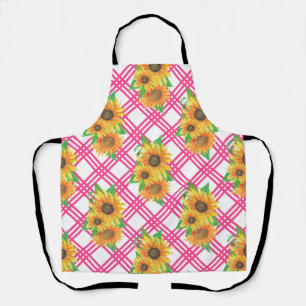 Pink Sunflower Apron