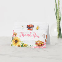 Pink Sunflower BBQ Baby Shower