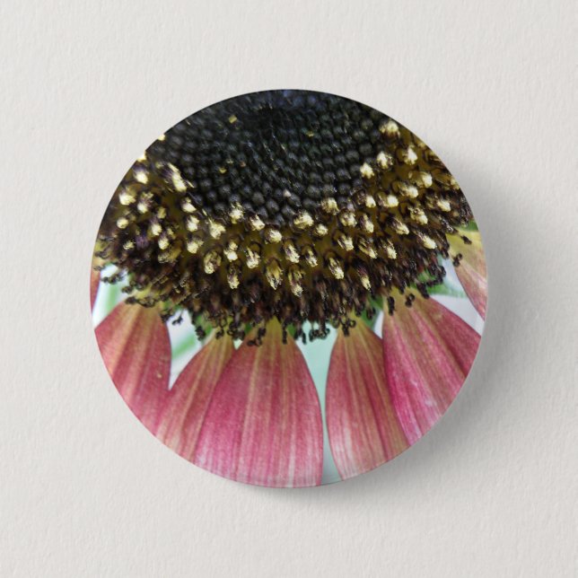 Pink Sunflower Button (Front)