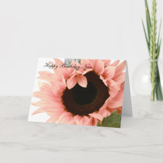 Pink sunflower card