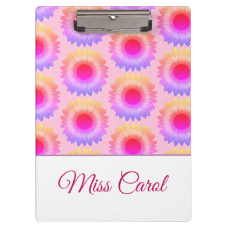Pink Sunflower Clipboard