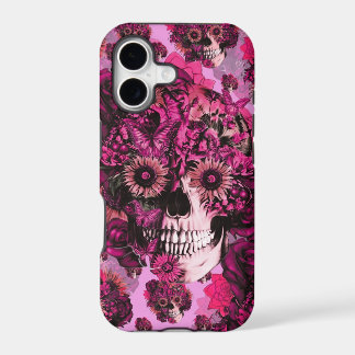Pink sunflower ohm skull pattern.