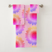 Pink Sunflower Towel