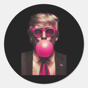 Pink Sungles Trump Bubble Gum Shirt 2024 Vote Pres Classic Round Sticker