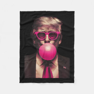 Pink Sungles Trump Bubble Gum Shirt 2024 Vote Pres Fleece Blanket