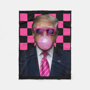 Pink Sungles Trump Bubble Gum Shirt Vote President Fleece Blanket