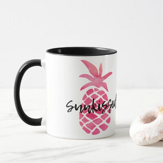 Pink Sunkissed Pineapple Mug (With Donut)