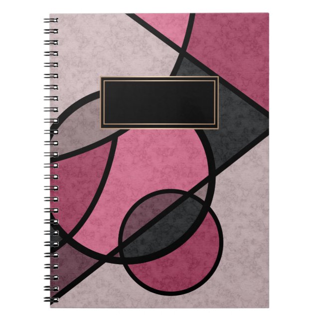 Pink Sunrise , abstract Notebook (Front)