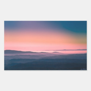 Pink Sunrise Hot Springs National Park, Arkansas Rectangular Sticker