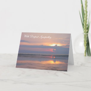Pink Sunrise Sympathy Card