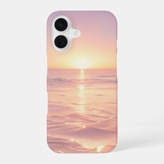 Pink Sunset Beach Phone Case (Back)