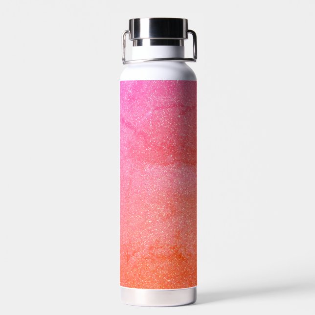 Pink Sunset Gradient Stainless Steel Bottle (Back)