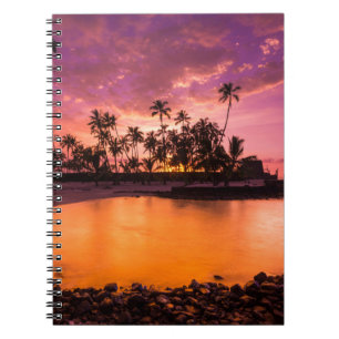 Pink Sunset Of Hawaii Beach Notebook