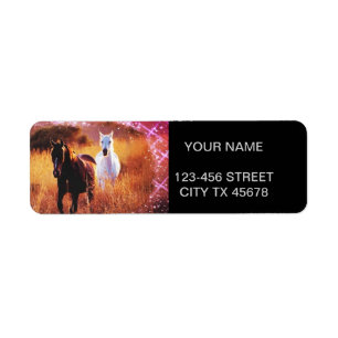 Pink Sunset Western country Galloping Horses