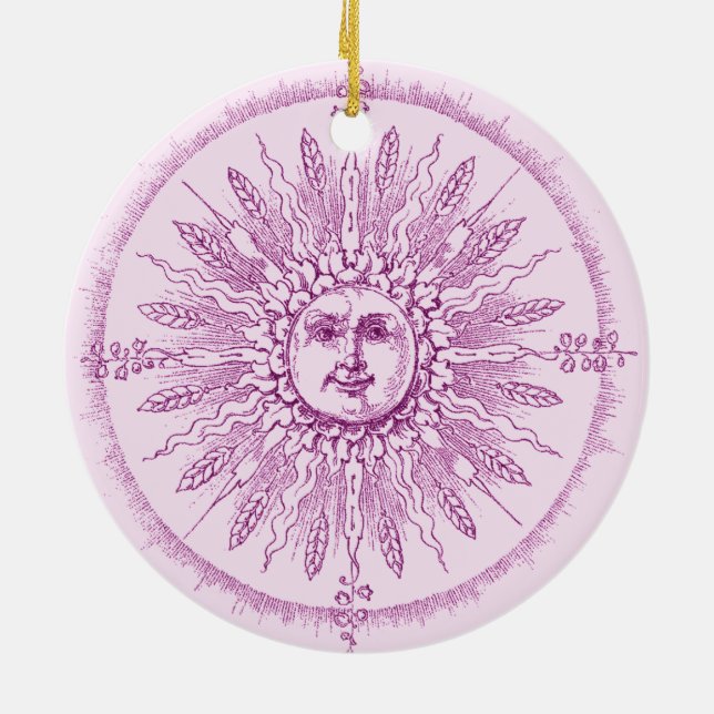 Pink Sunshine Ornament (Back)