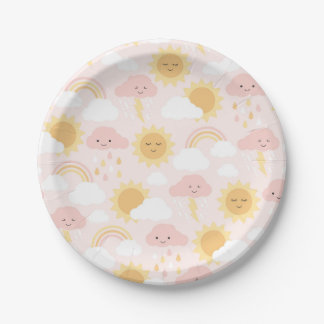 Pink Sunshine Party Plate