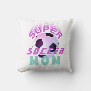 Pink Super Soccer Mum Sport Mother Mother`s Day  Cushion