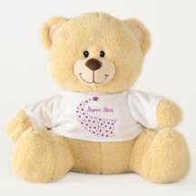 Pink Super Star Teddy Bear
