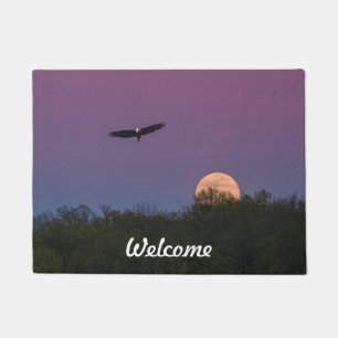 Pink Supermoon Eagle Doormat
