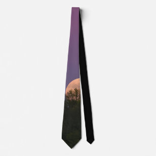Pink Supermoon Eagle Tie