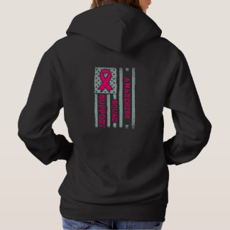 Pink support squad hoodie