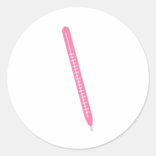 Pink Surgical scalpel Classic Round Sticker (Front)