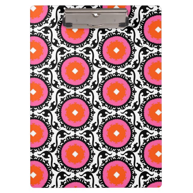 Pink Suzani Pattern Clipboard (Front)