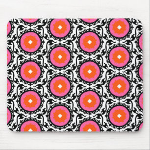 Pink Suzani Pattern Mouse Mat