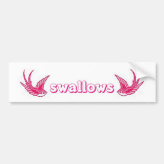 pink swallows bumper sticker