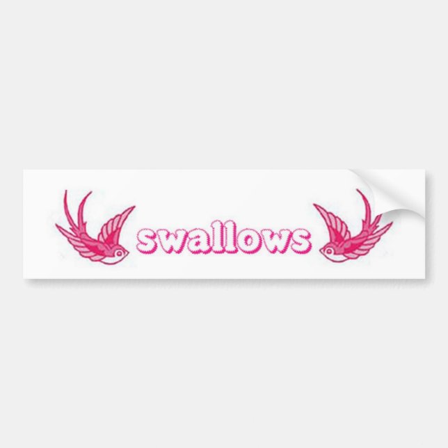 pink swallows bumper sticker (Front)