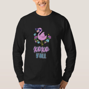 Pink Swan XOXO Yall Hugs And Kisses Swan Kiss T-Shirt