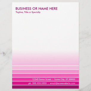 pink swatch customized letterhead