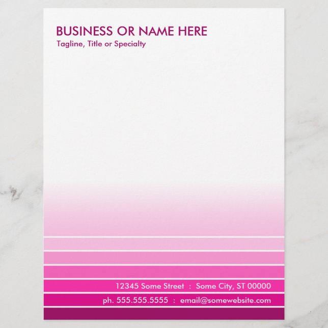 pink swatch customized letterhead (Front)