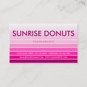pink swatch DONUTS Business Card