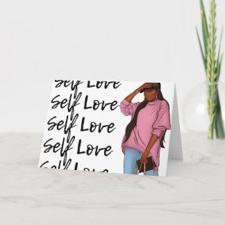 Pink Sweatshirt | Self Loves Series  Note Card
