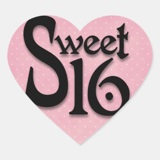 Pink Sweet 16 Birthday Stickers