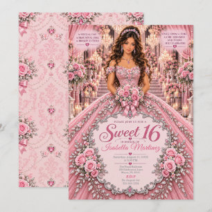Pink Sweet 16 Celebration Invitation