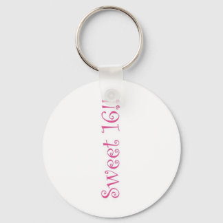 Pink Sweet 16 Keychain