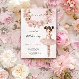 Pink Sweet Ballerina Birthday Invitation