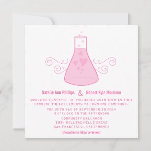 Pink Sweet Chemistry Wedding Invite