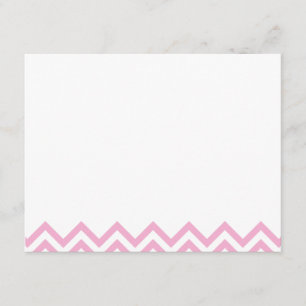 Pink Sweet Chevron Personalised Flat Note Cards