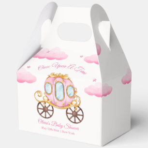 Pink Sweet Fairy Princess Carriage Baby Shower  Favour Box