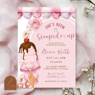 Pink Sweet Ice Cream Bridal Shower Invitation