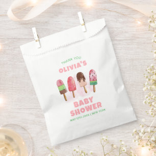 Pink Sweet Ice Cream Popcicle Baby Shower  Favour Bags